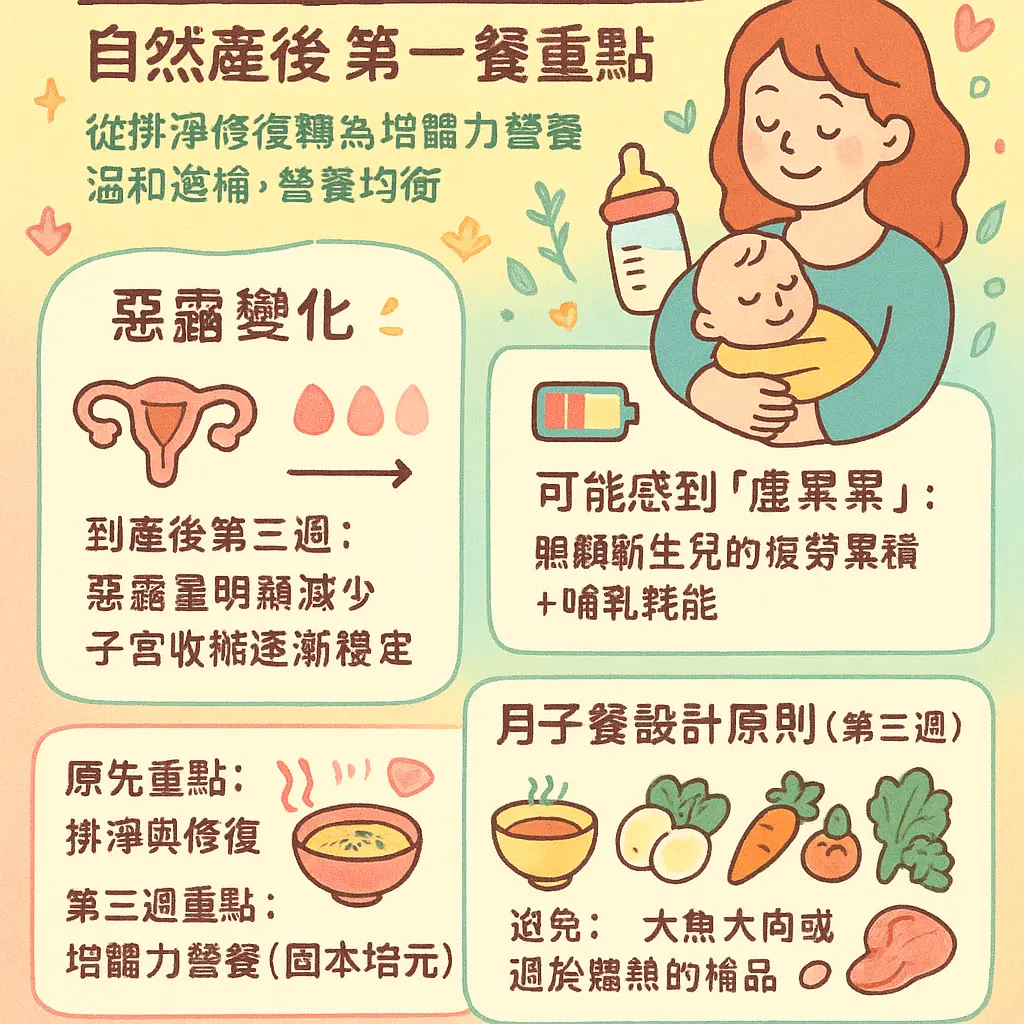 自然產後第一餐 - 惡露