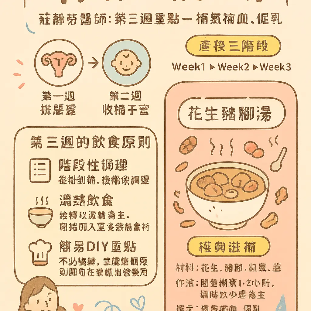 月子餐第三週食譜 - 莊靜芬醫師
