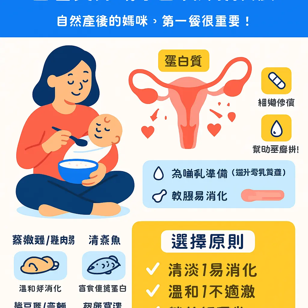 自然產後第一餐 - 子宮收縮