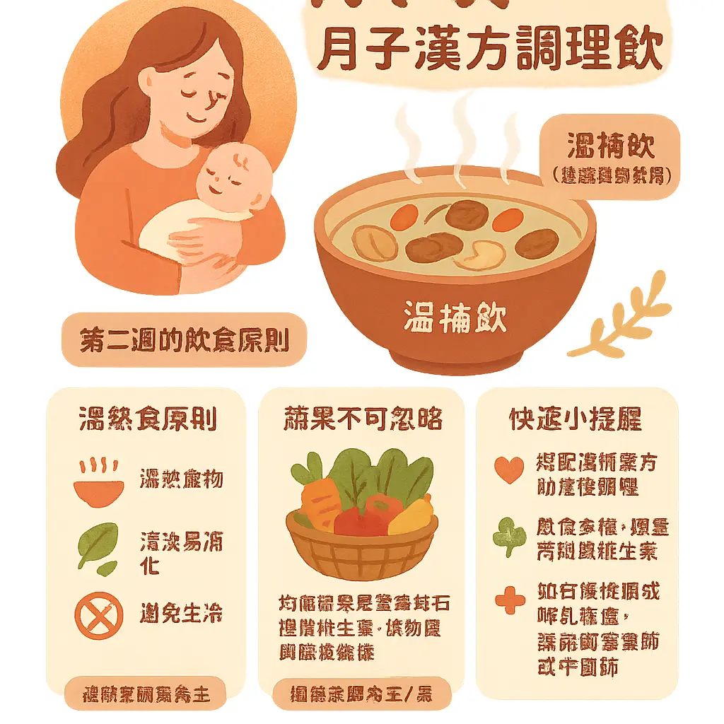 月子餐第二週食譜 - 月子漢方調理飲