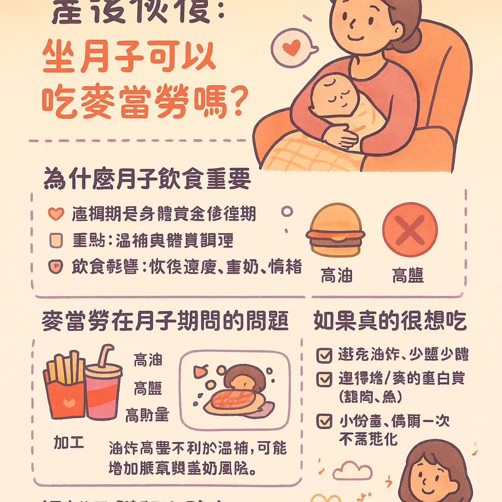 坐月子可以吃麥當勞嗎 - 產後恢復