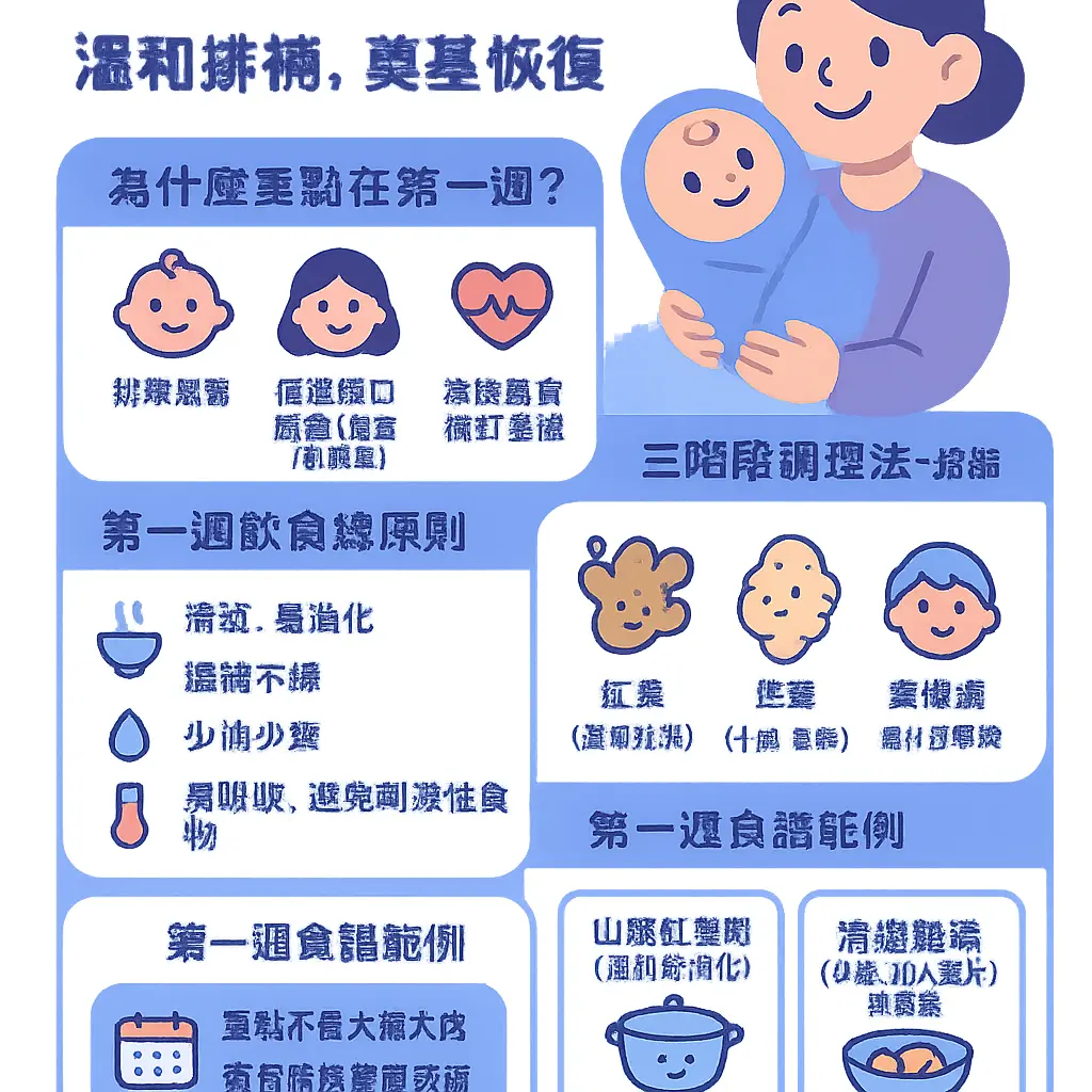 月子餐第一週食譜 - 漢方調理