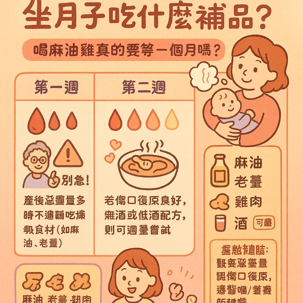 坐月子吃什麼補品 - 產後調理