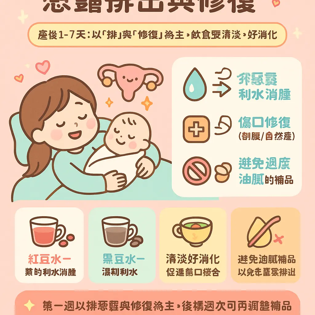 坐月子吃什麼補品 - 惡露