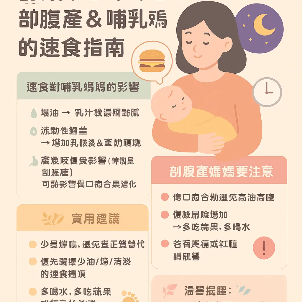 坐月子可以吃麥當勞嗎 - 剖腹產